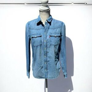 🌻Levi's Classic Western Cowboy Cotton Shirt Size Small